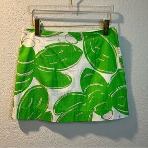 Women’s new Lilly Pulitzer green Tate stinger bee mini skirt size 2